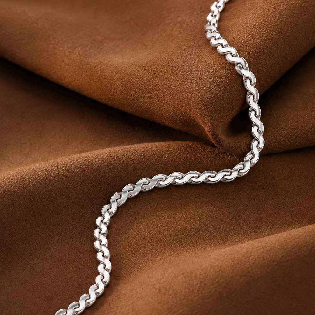 Leher 925 Silver Fine Twist Chain