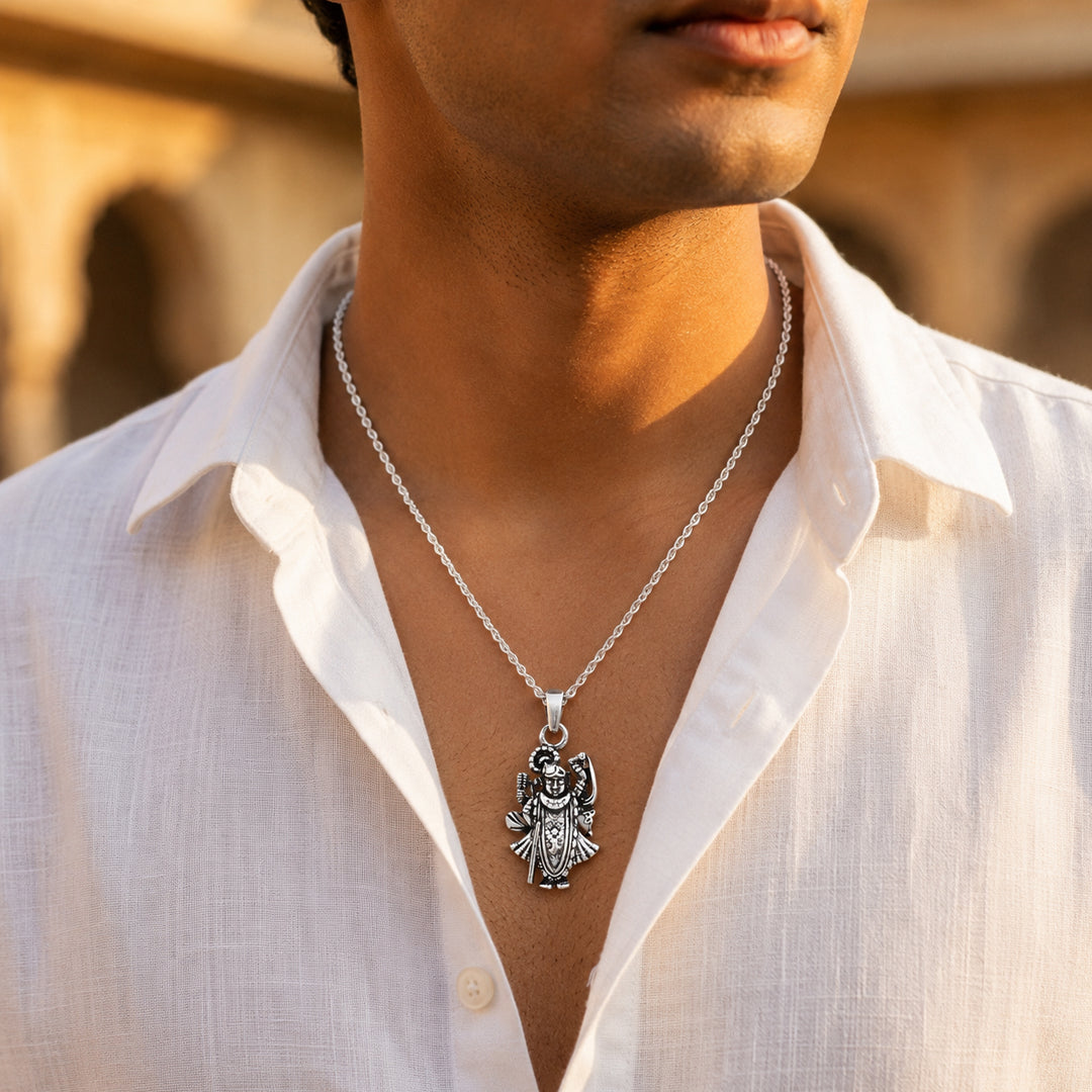 Shreenathji 925 Silver Pendant