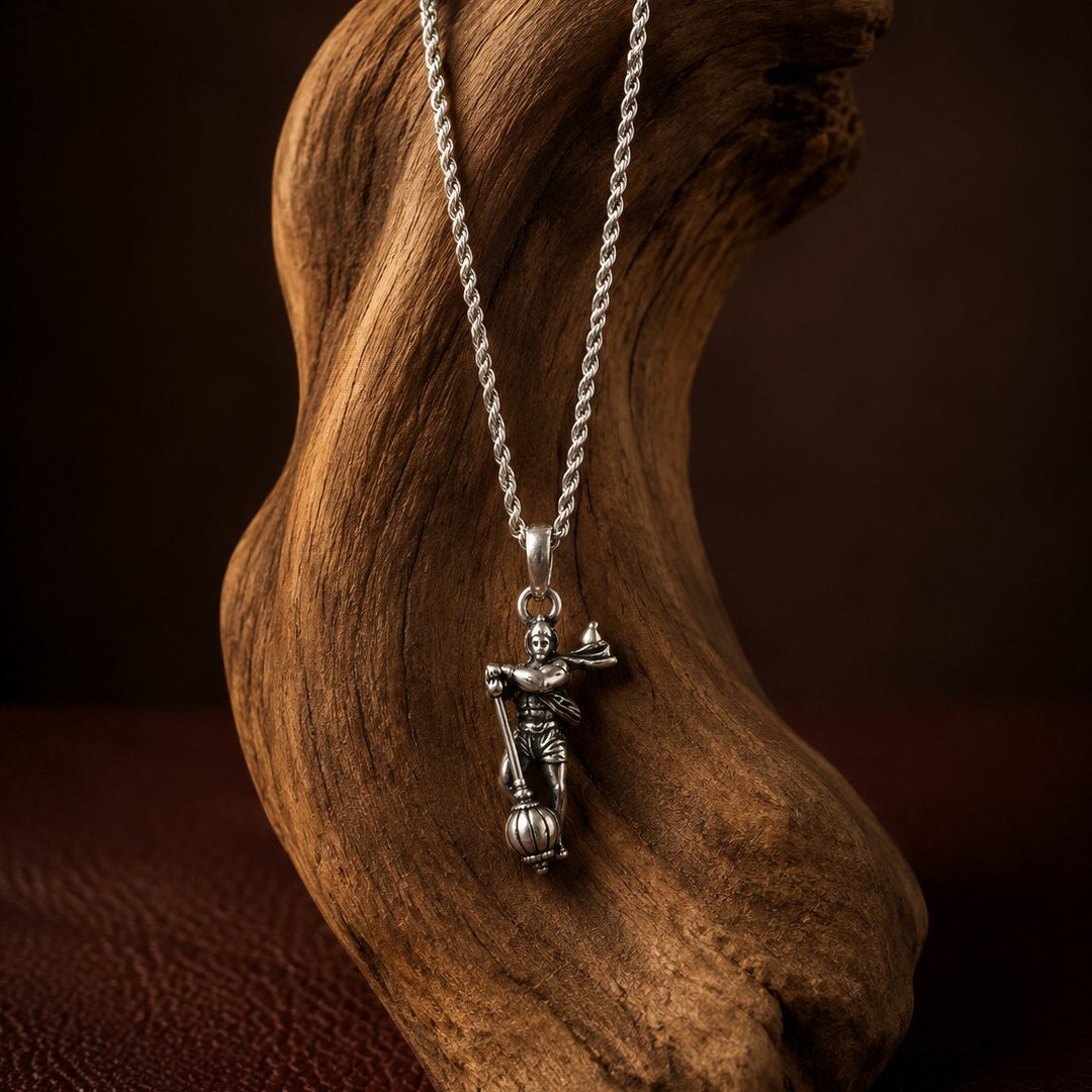 Hanuman Ji Small 925 Silver Pendant