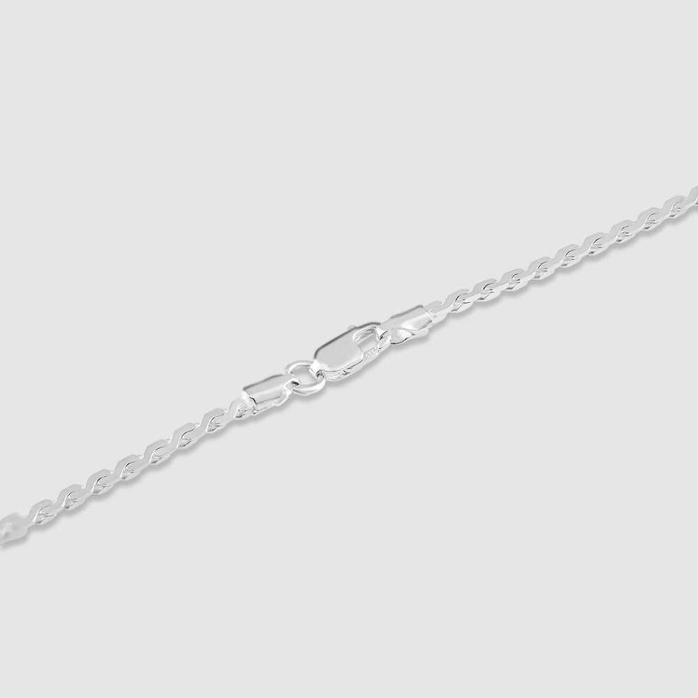Kavach 925 Silver Square Curb Chain