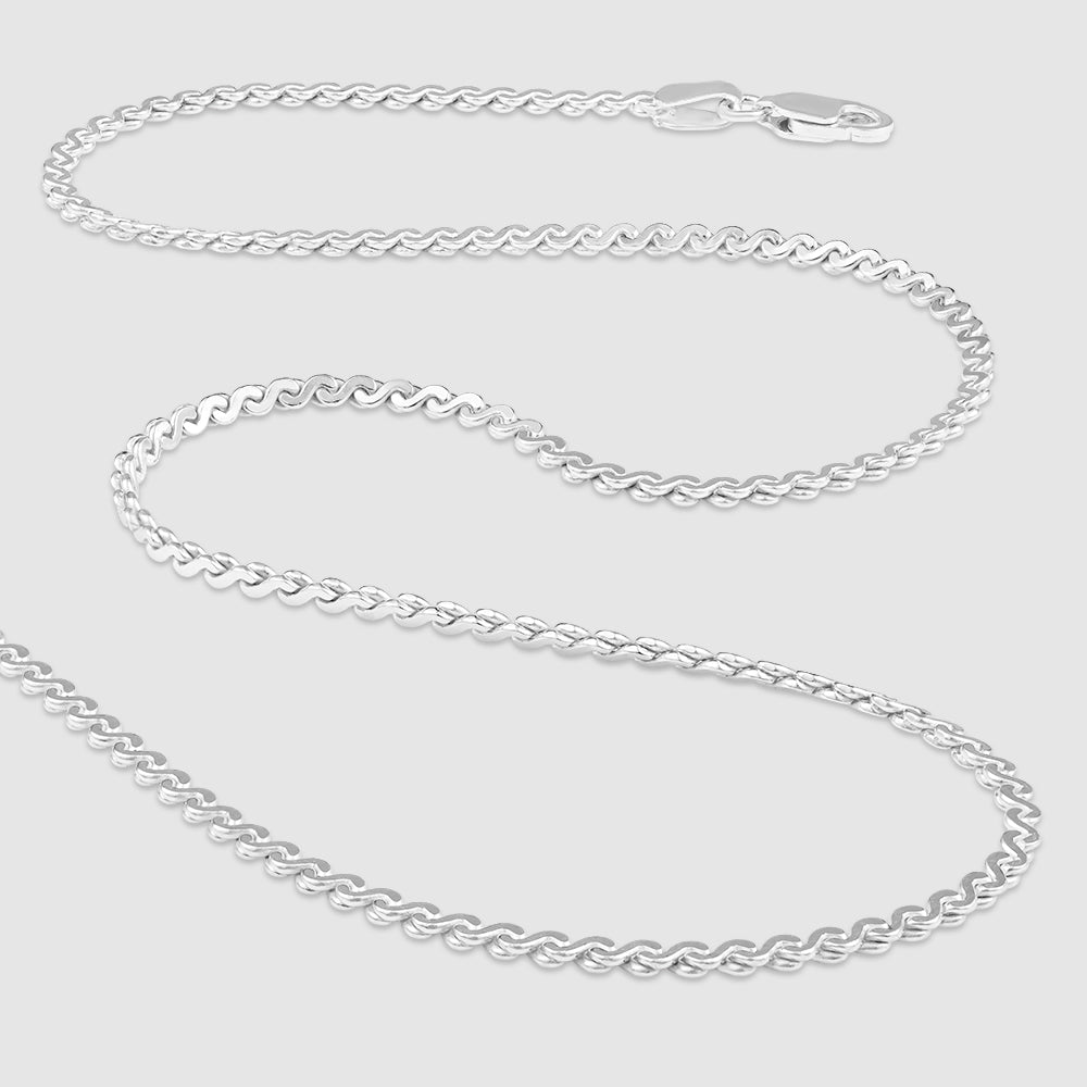 Leher 925 Silver Fine Twist Chain