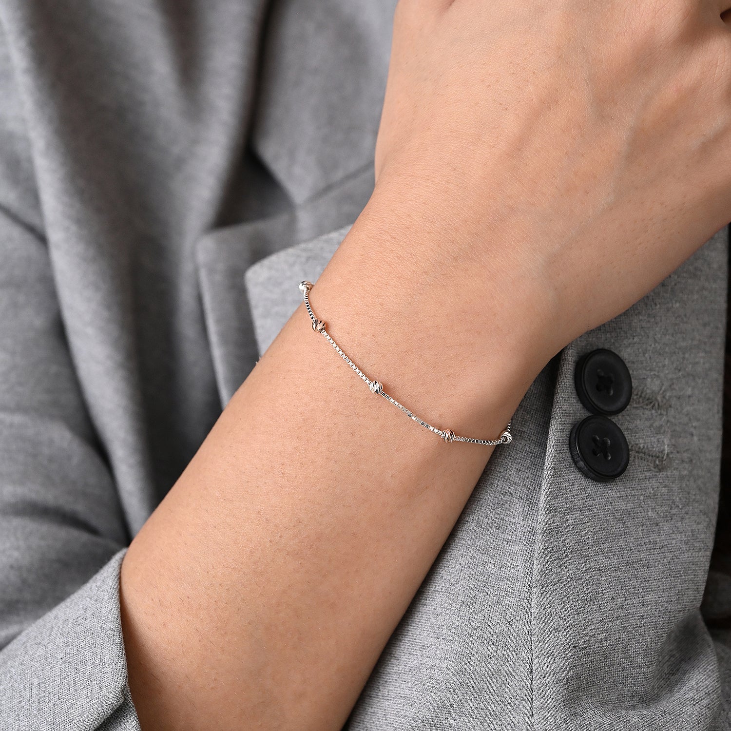 Pehal 925 Silver Two-Tone Bracelet