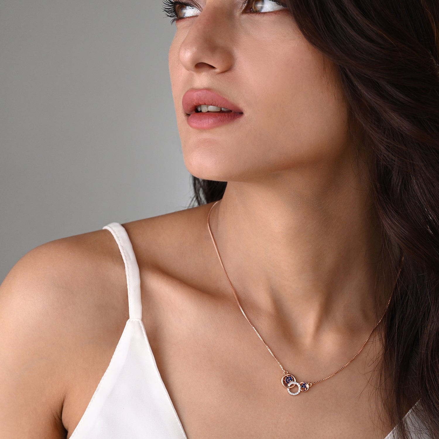 Saba Gold Plated 925 Silver Circle Necklace