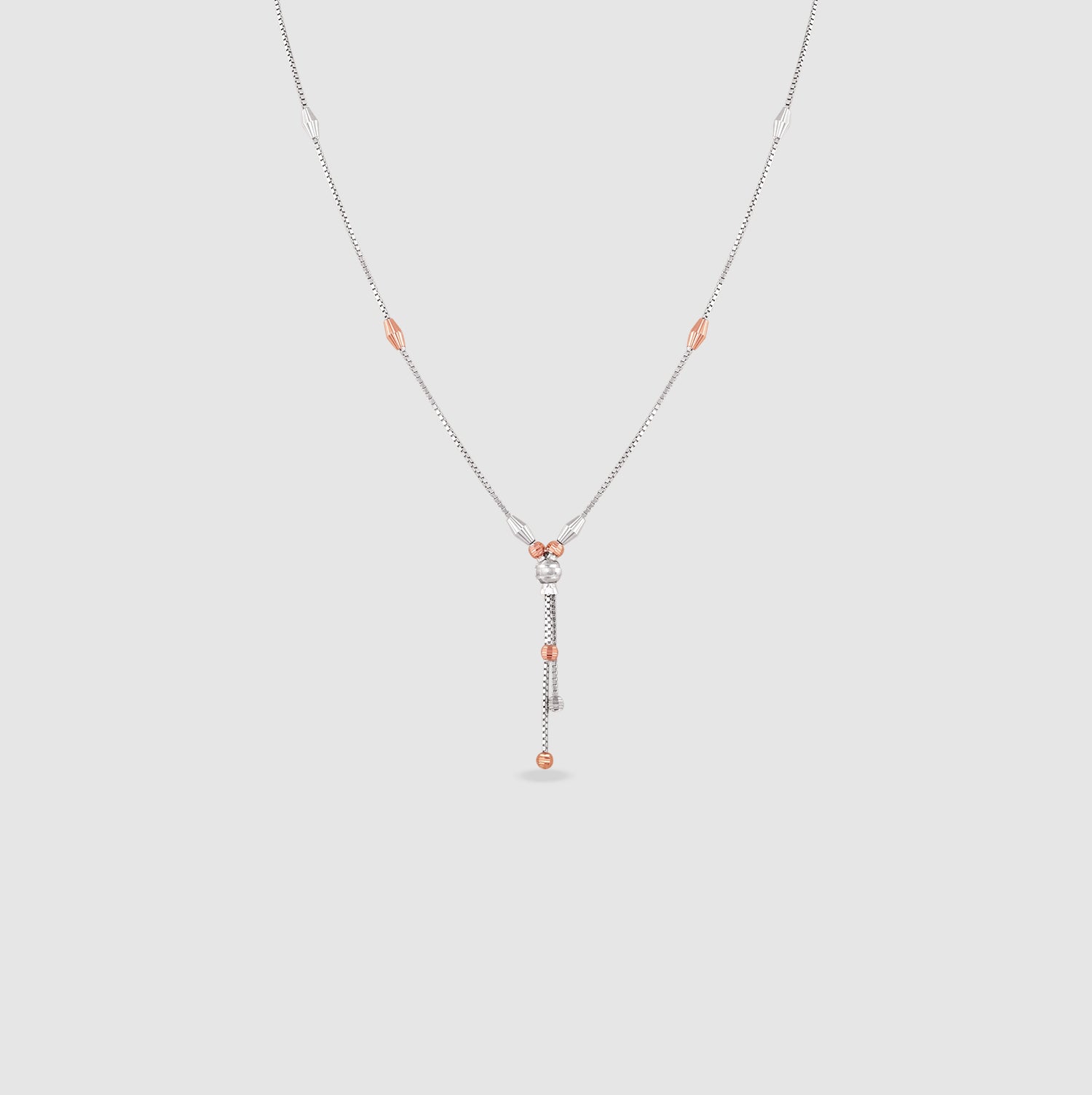 Dhara 925 Silver Two-Tone Tassel Necklace