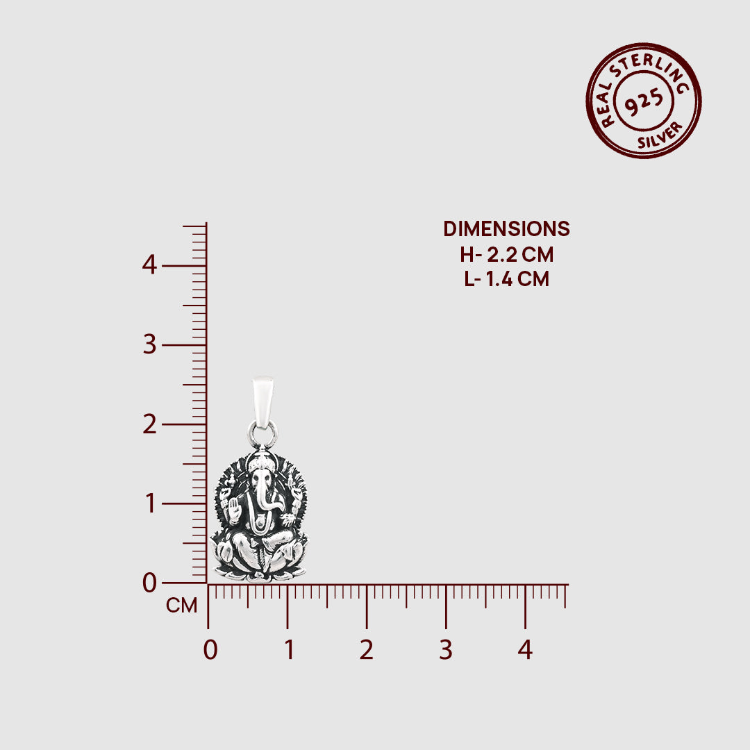 Ganpati 925 Silver Pendant