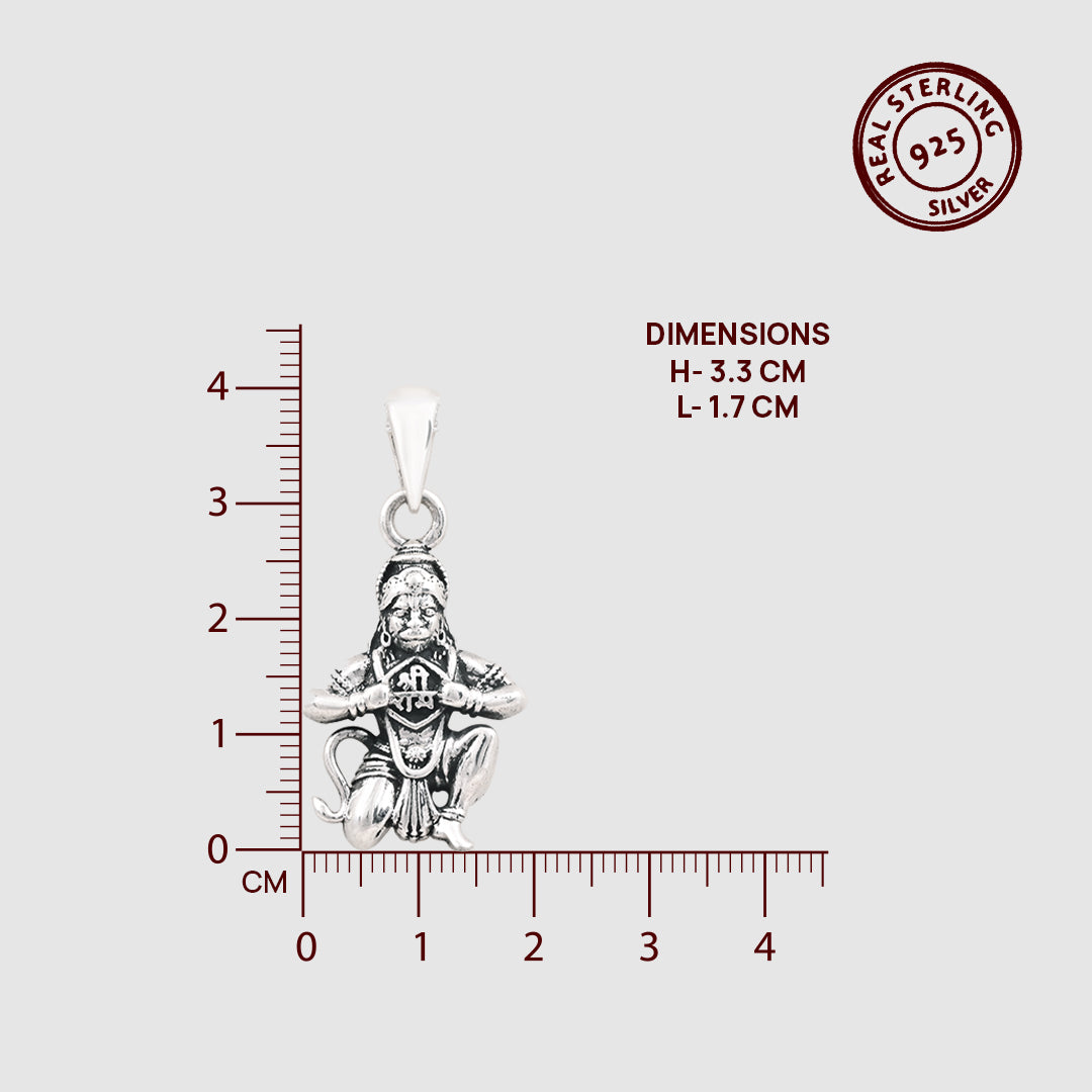 Pawanputra Hanuman 925 Silver Pendant