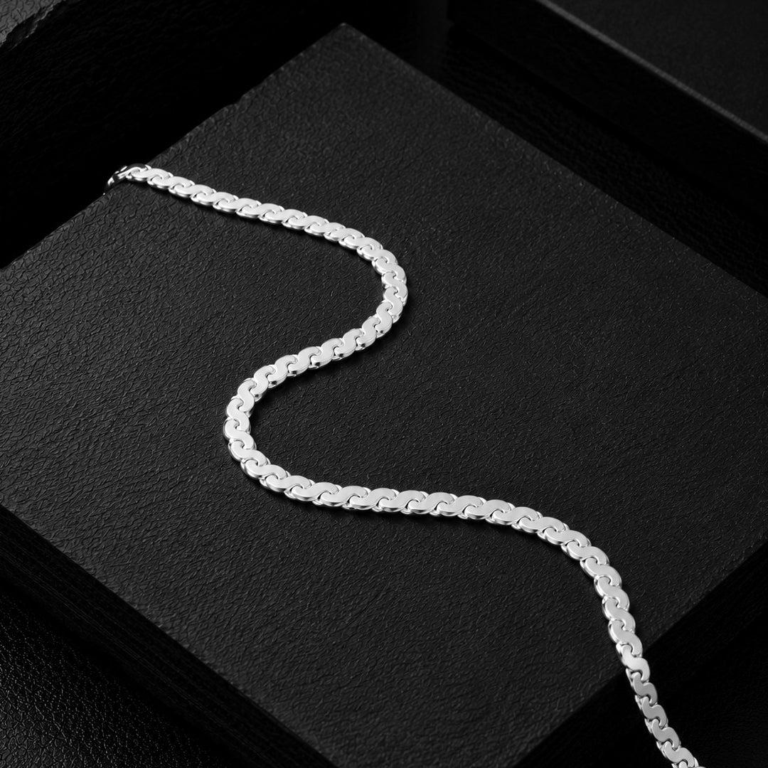 Vayu 925 Silver Oval Chain