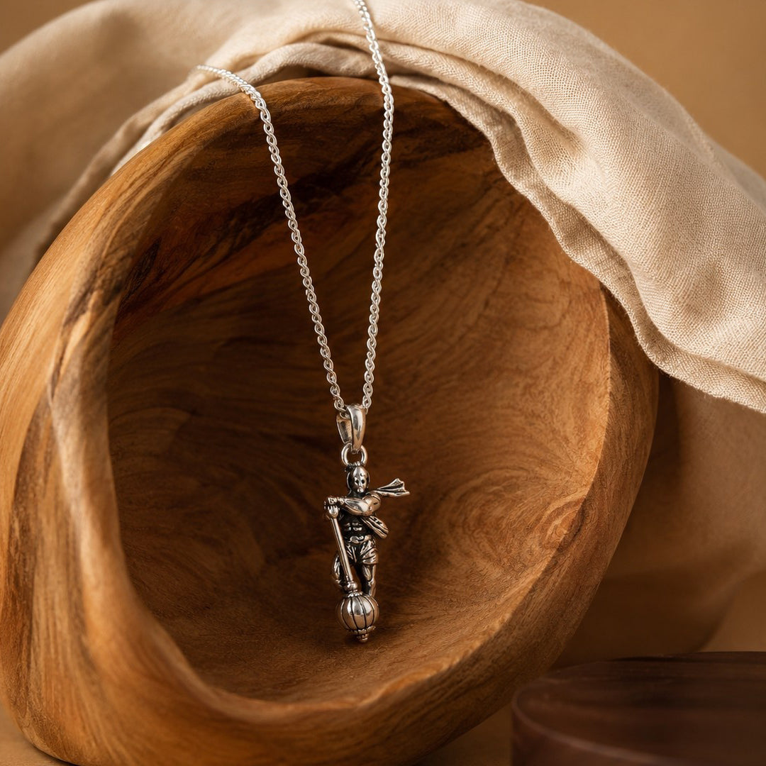 Hanuman Ji Small 925 Silver Pendant