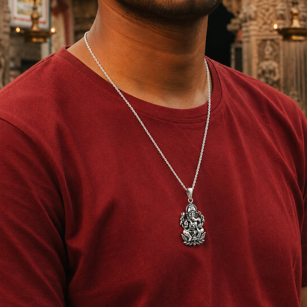 Ganpati Bappa 925 Silver Pendant