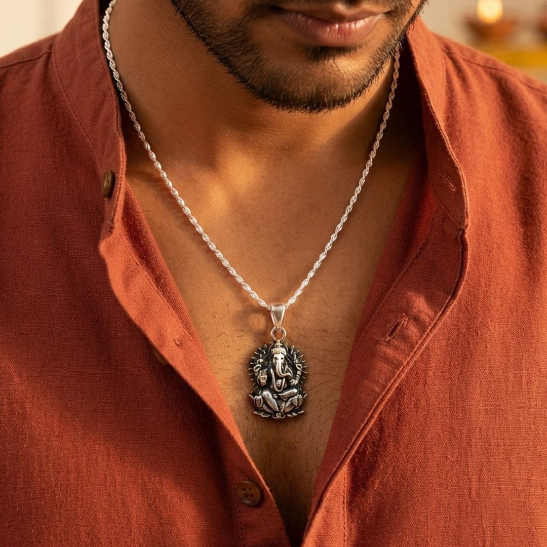 Ganpati 925 Silver Pendant