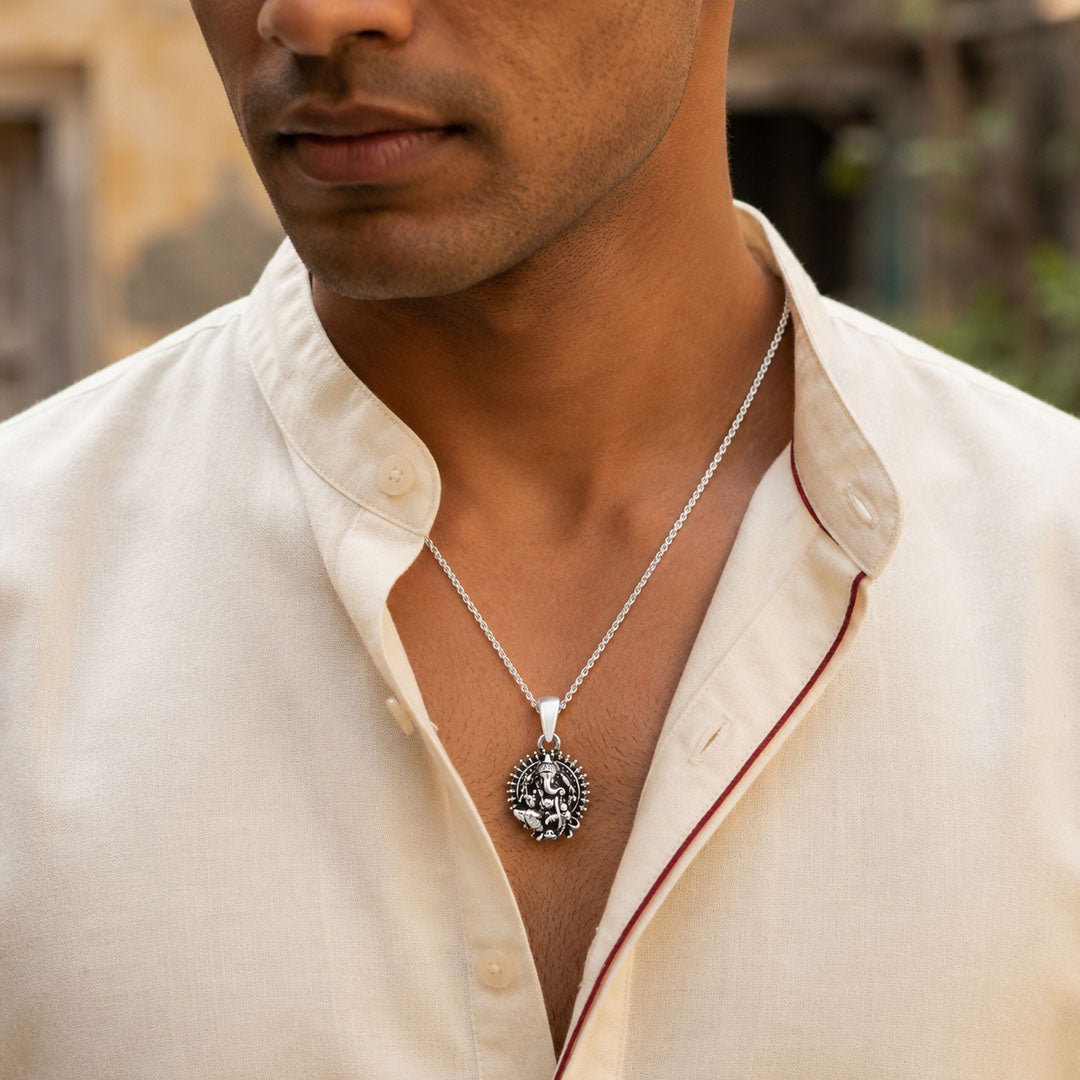 Ganesh Ji 925 Silver Pendant
