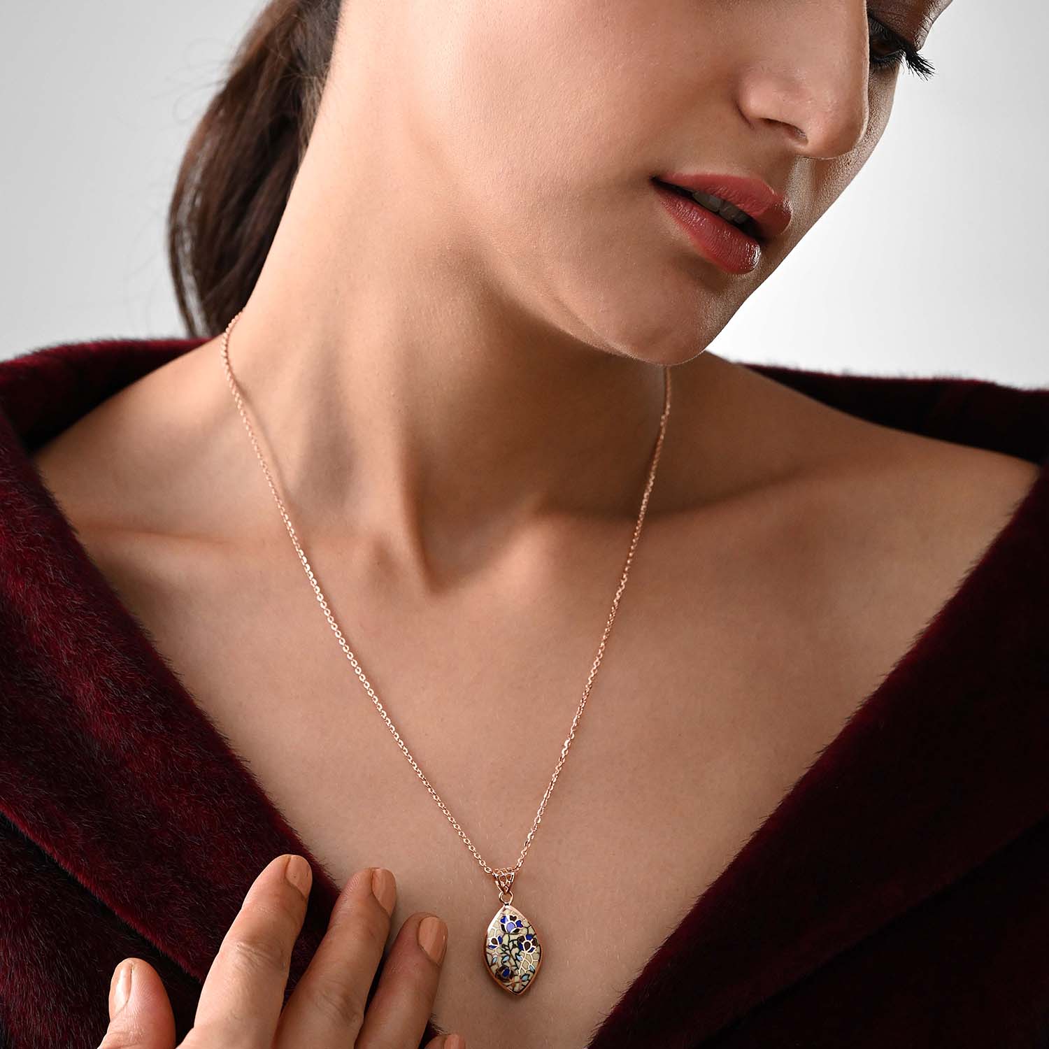 Hina Gold Plated 925 Silver Pendant & Earring Set