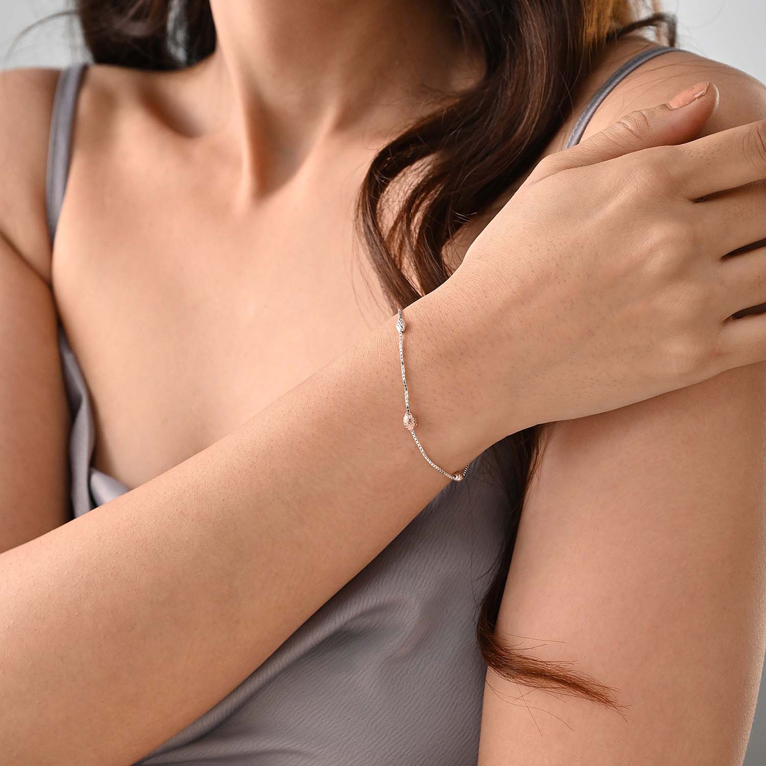 Jugnu 925 Silver Two-Tone Bead Bracelet