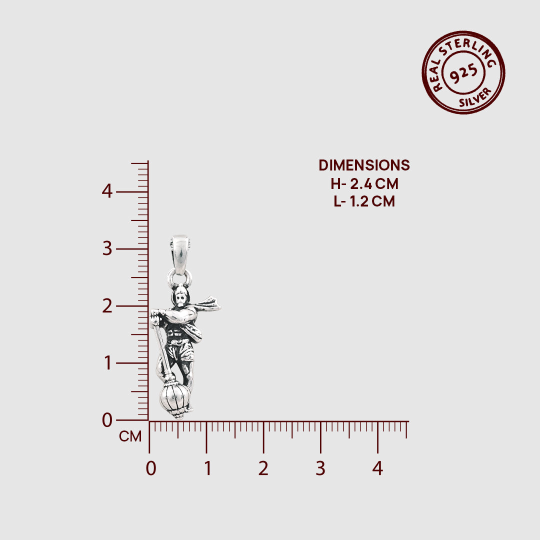 Hanuman Ji Small 925 Silver Pendant