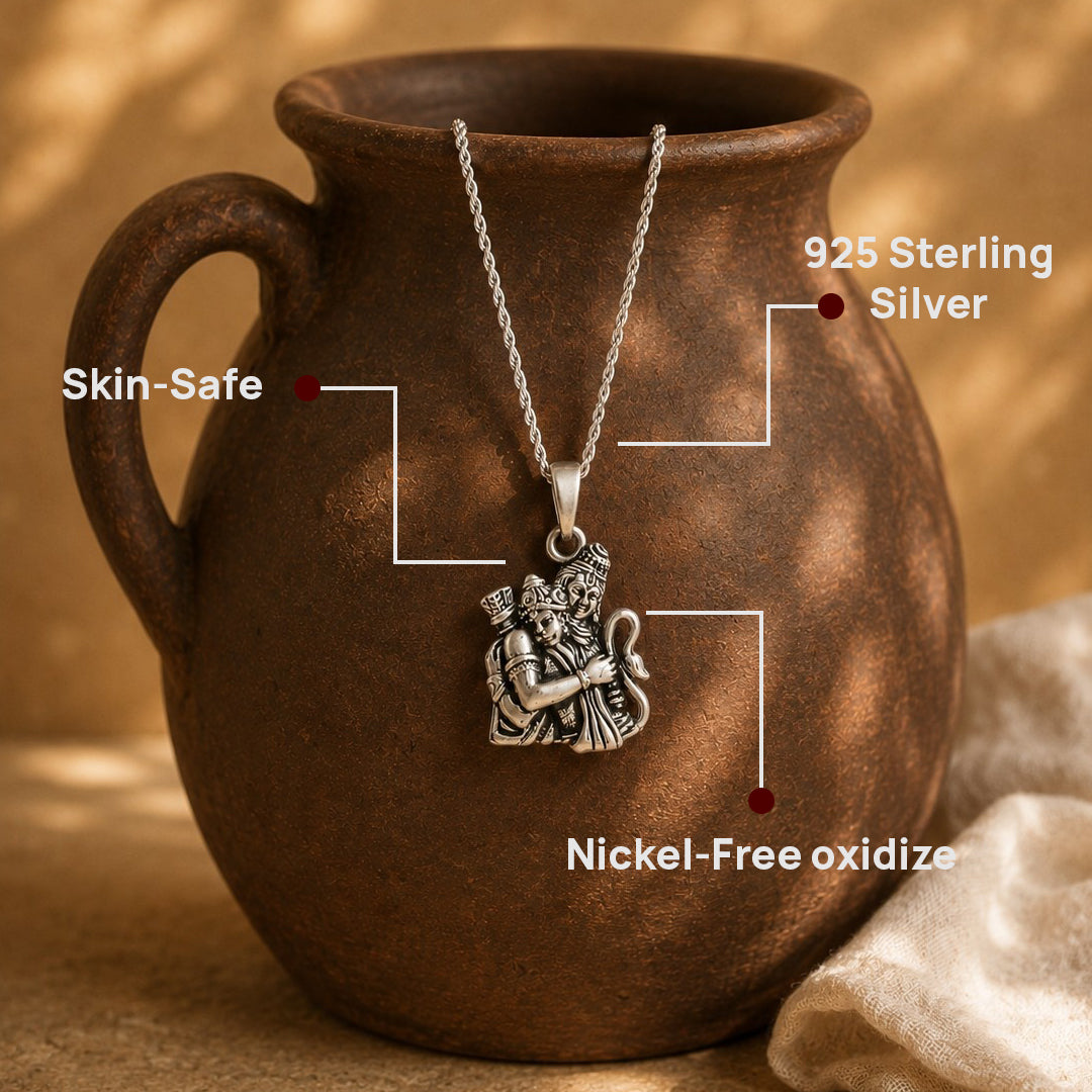 Hanuman Ram Ji 925 Silver Pendant