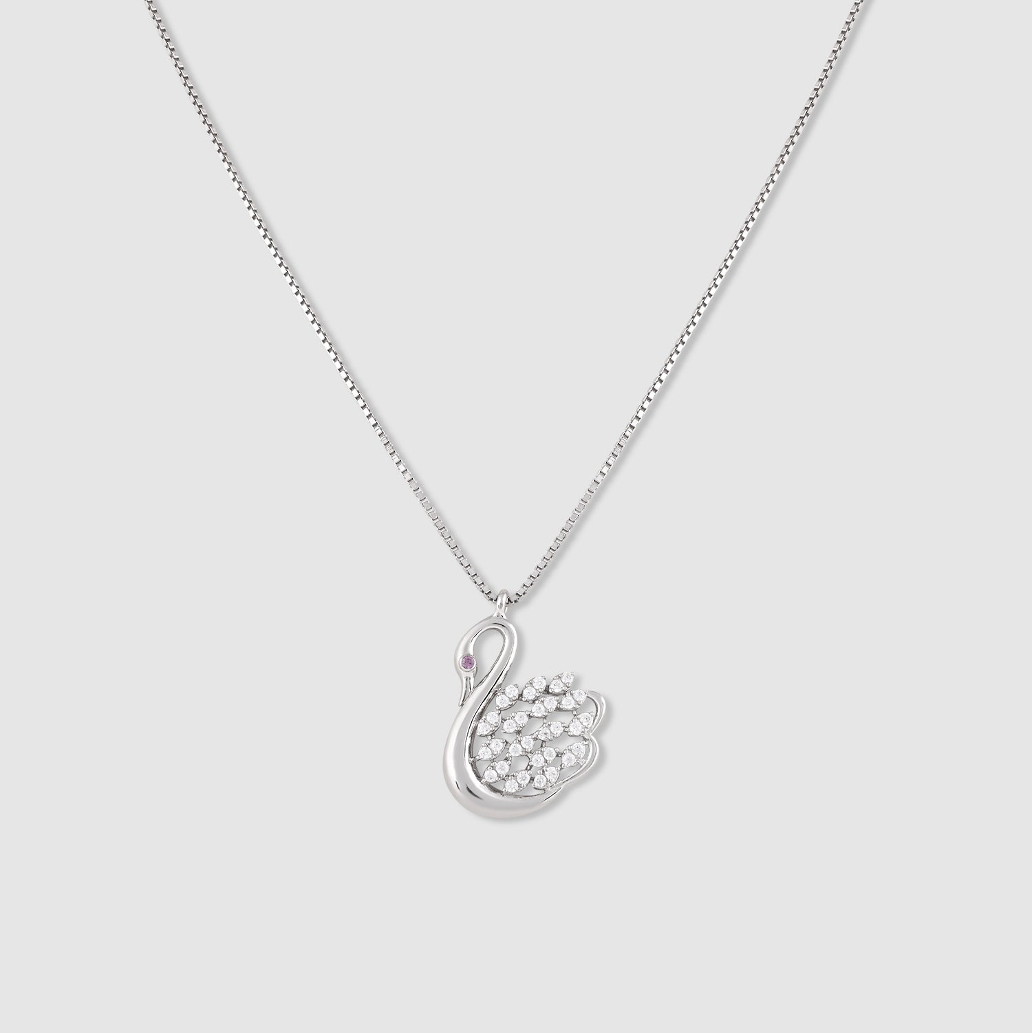 Ira 925 Silver Swan Pendant with Chain