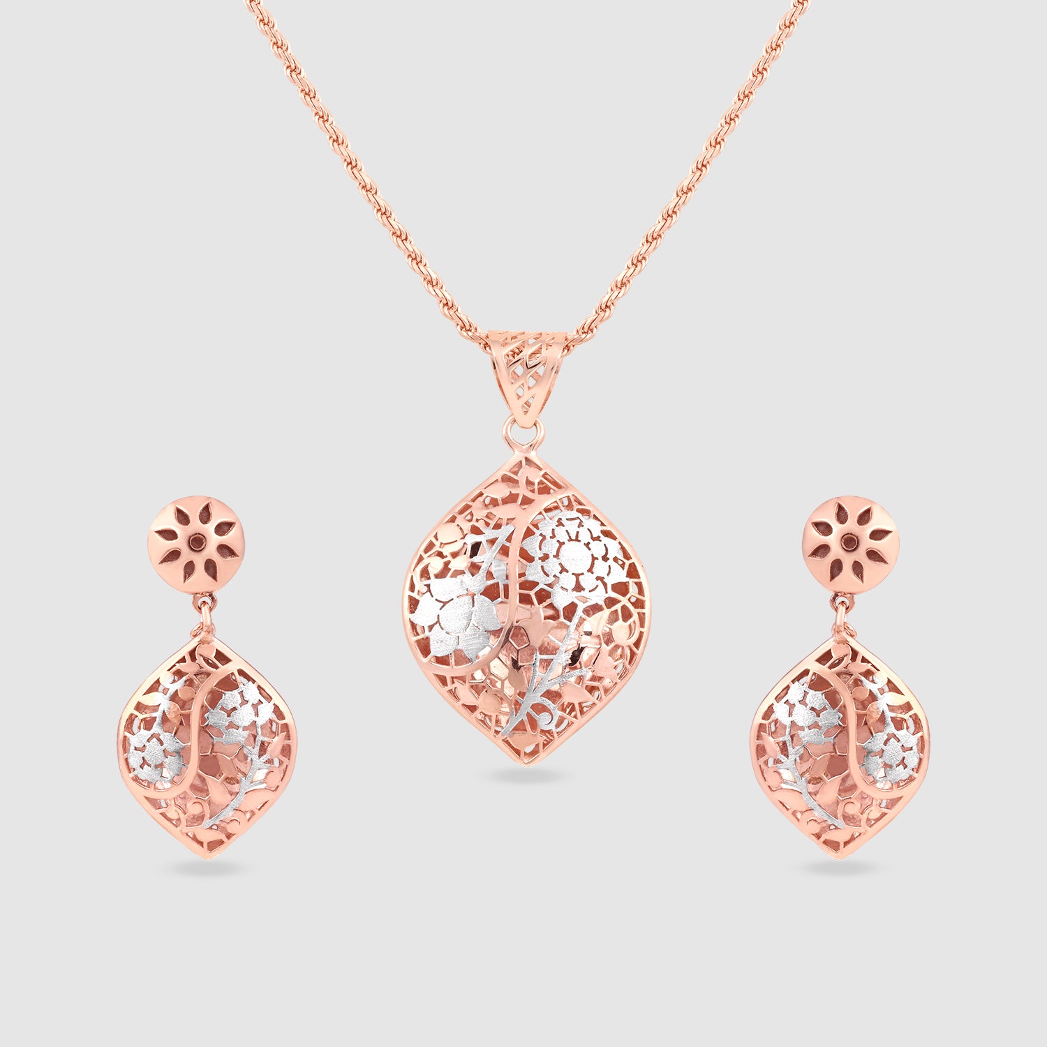 Mehr Gold Plated 925 Silver Pendant & Earring Set
