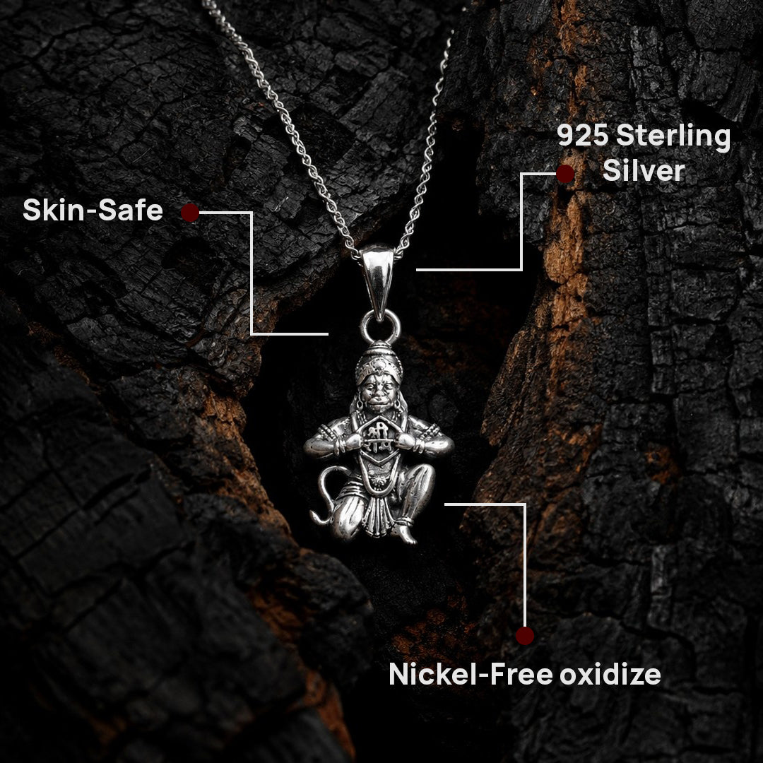 Pawanputra Hanuman 925 Silver Pendant