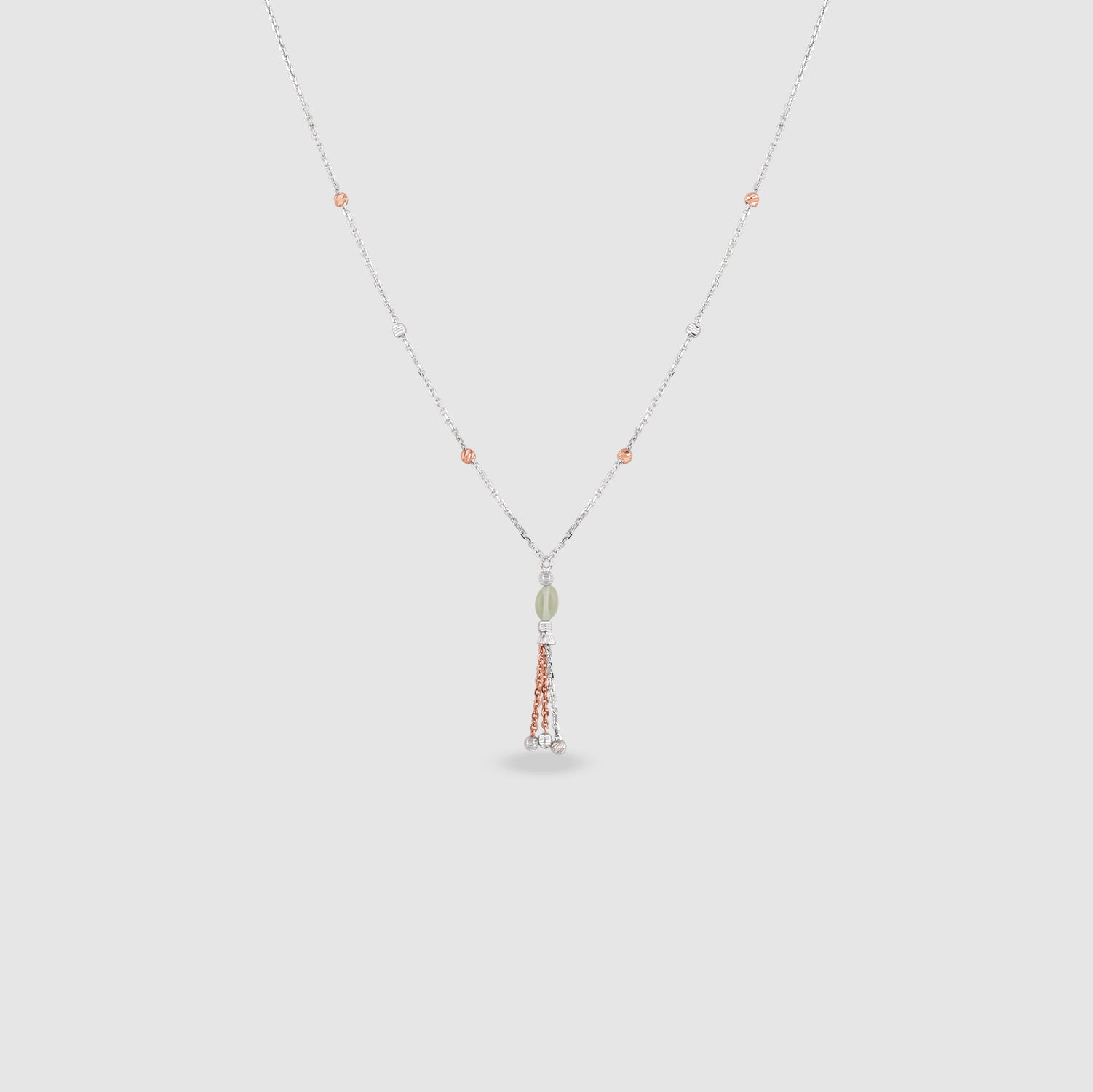 Phulkari 925 Silver Two-Tone Tassel Necklace