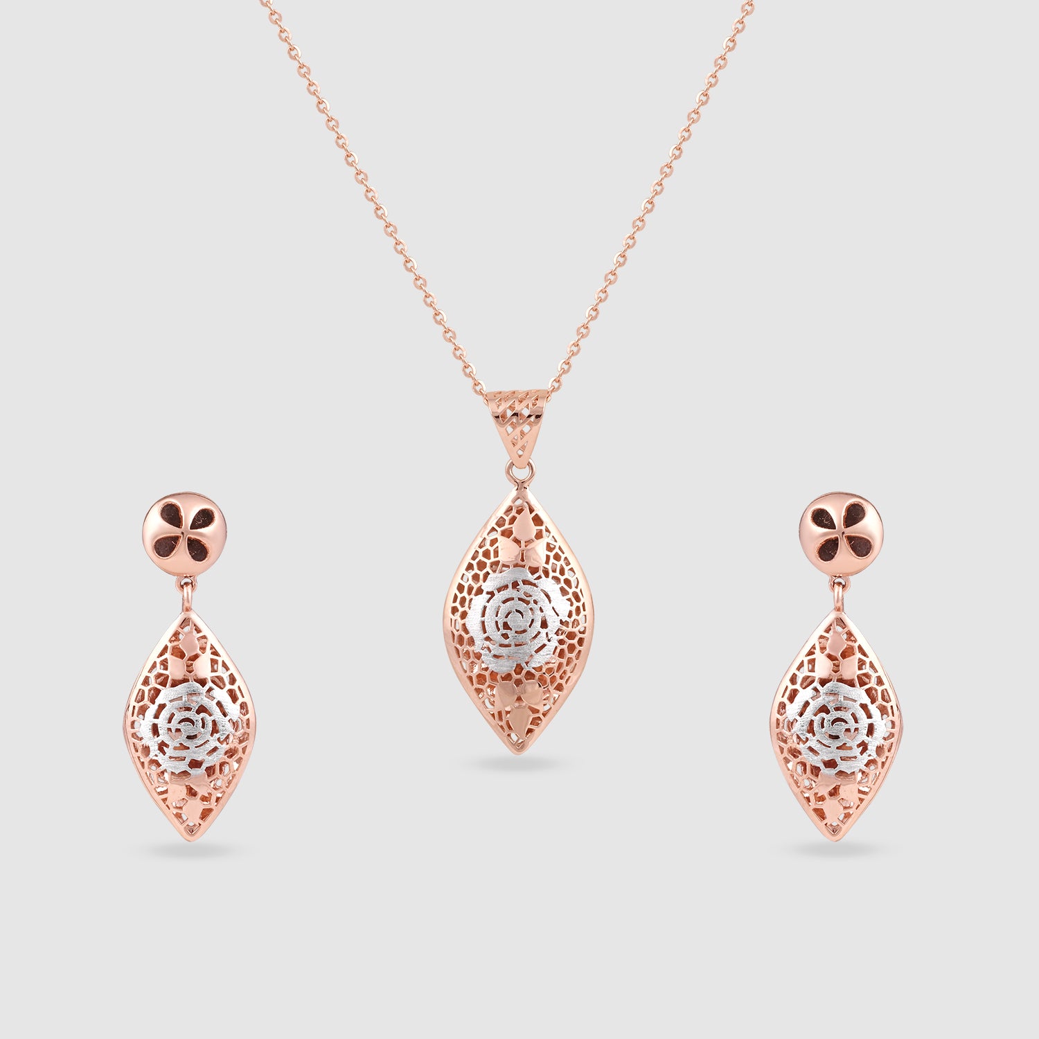 Rubaai Gold Plated 925 Silver Pendant & Earring Set
