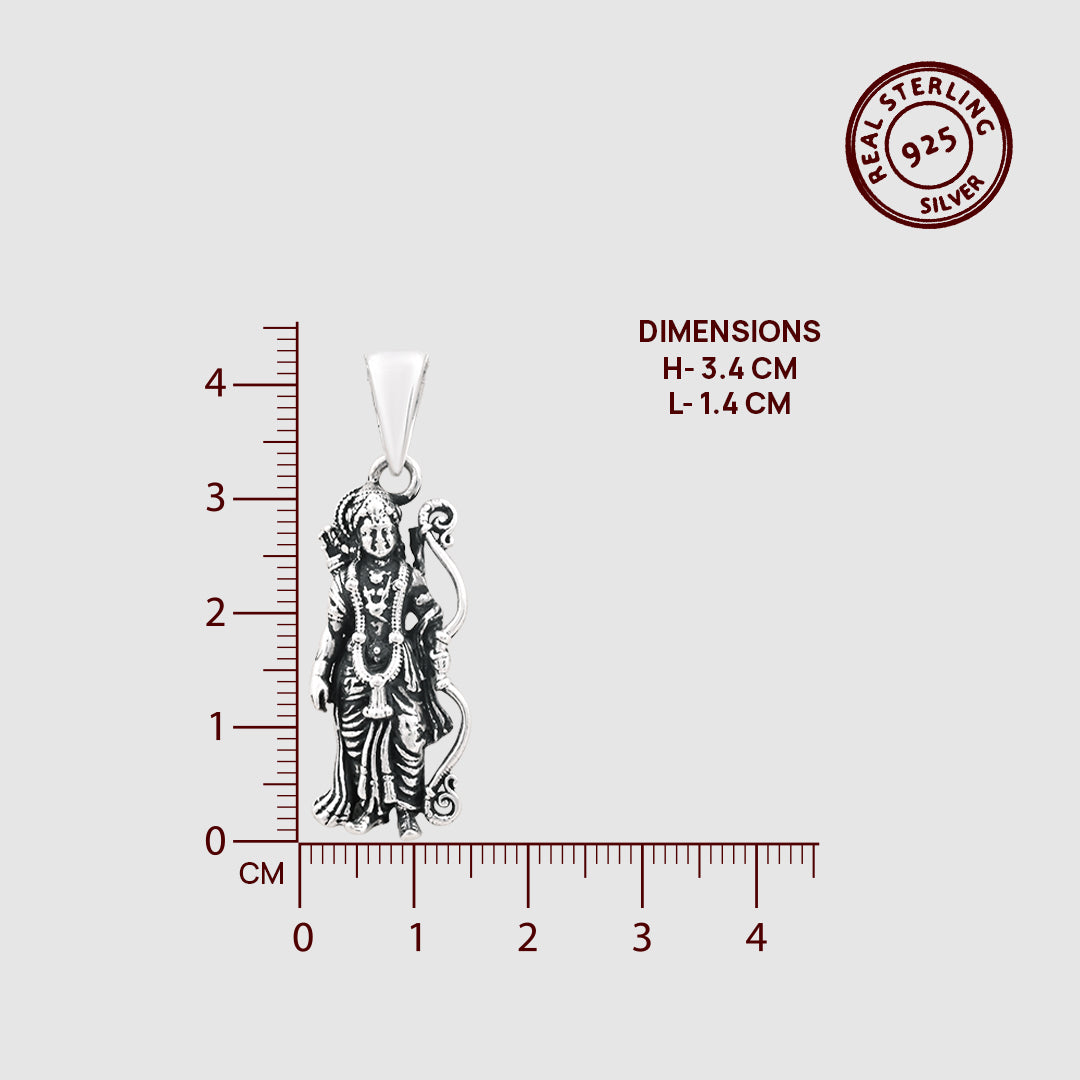 Shri Ram 925 Silver Pendant