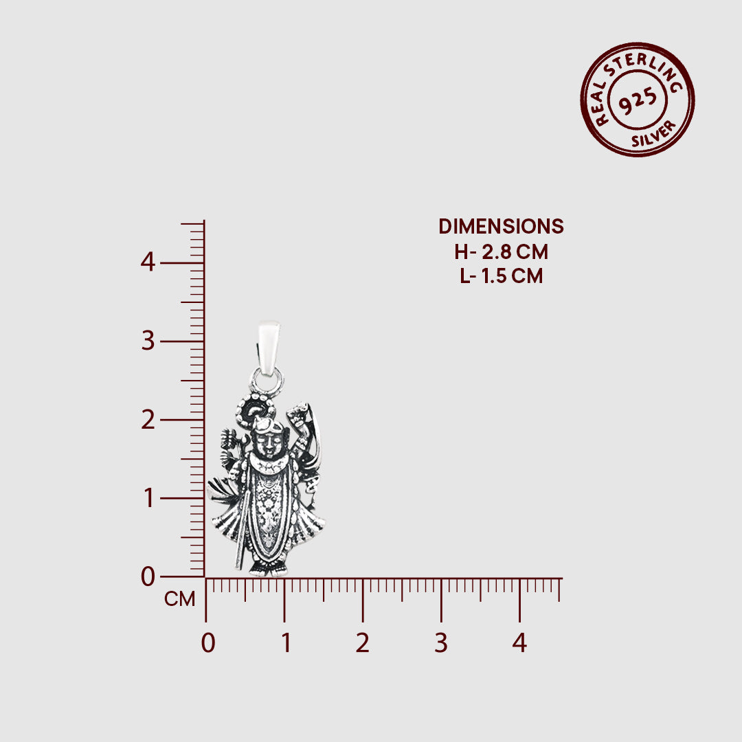 Shreenathji 925 Silver Pendant
