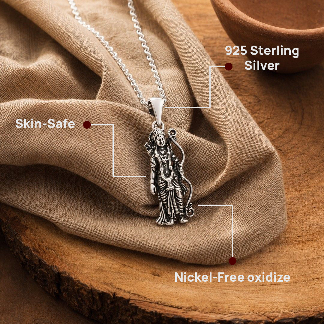 Shri Ram 925 Silver Pendant